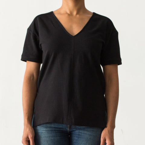 Black French Terry Knit Humboldt Tee