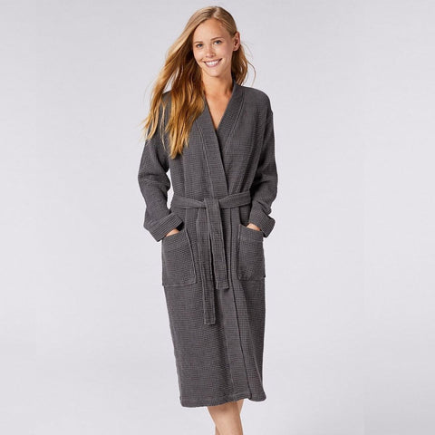 Unisex Organic Cotton Waffle Robe