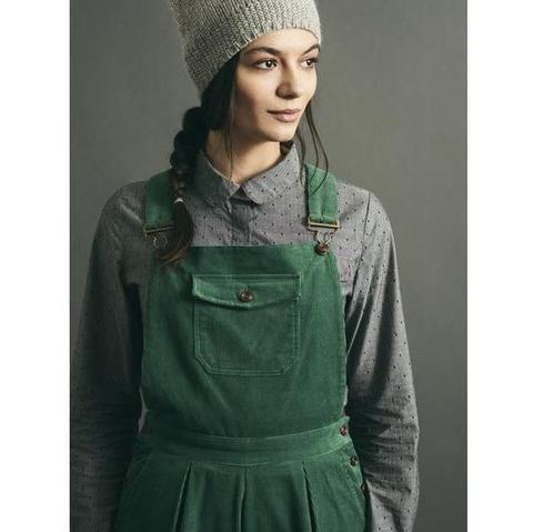 Ivy Green Corduroy Culotte Dungarees