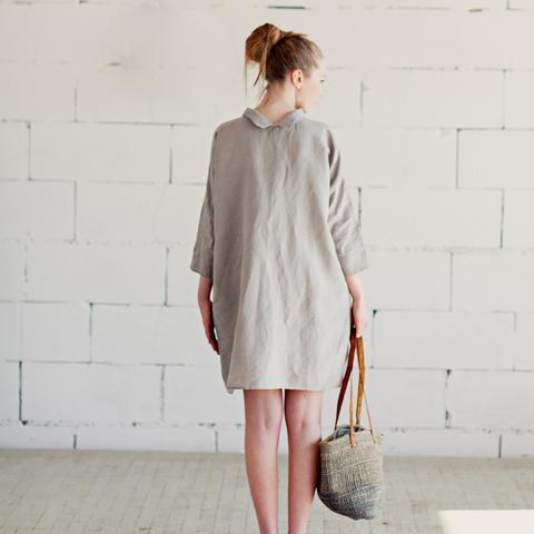 3/4 Sleeve Linen Dress