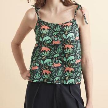 Lowie Tiger Print Strappy Top |BuyMeOnce