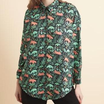 Lowie Tiger Print Oversized Shirt |BuyMeOnce