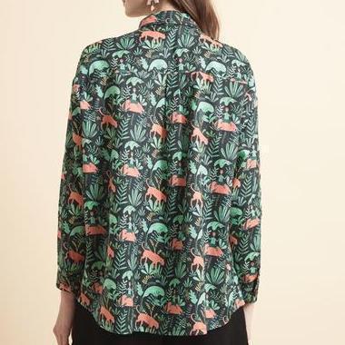 Lowie Tiger Print Oversized Shirt |BuyMeOnce