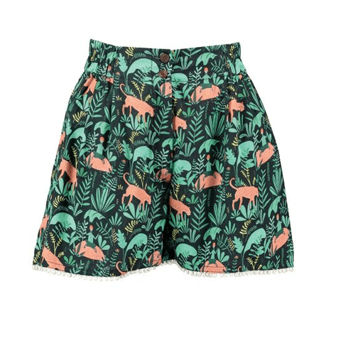 Lowie Tiger Print Pom Pom Shorts |BuyMeOnce