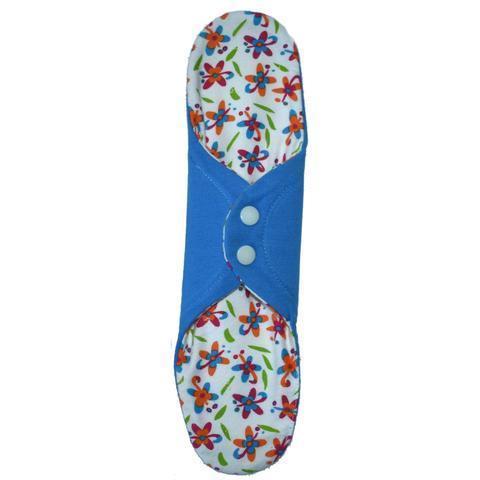 Organic Cotton Reusable Sanitary Pad, Dragonfly Blue