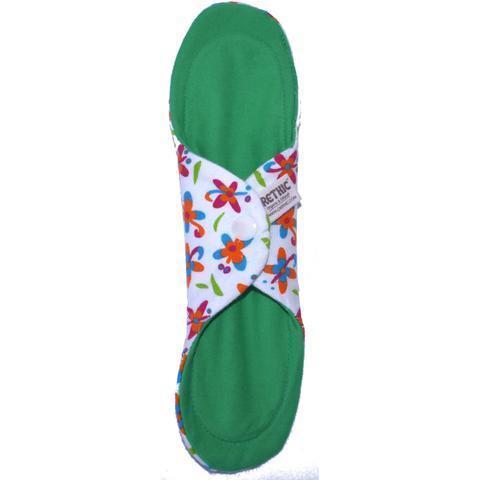 Organic Cotton Reusable Sanitary Pad, Dragonfly Green