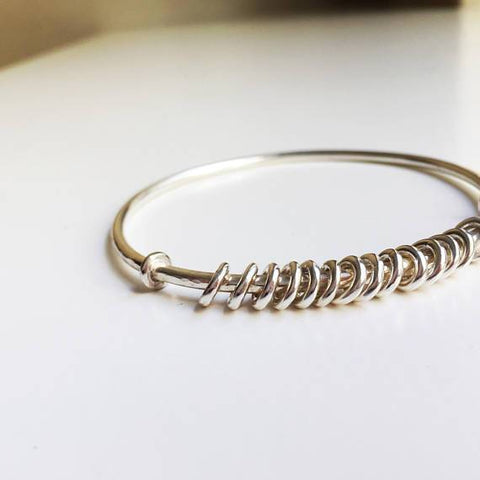 Silver Rattle and Teething Bangle
