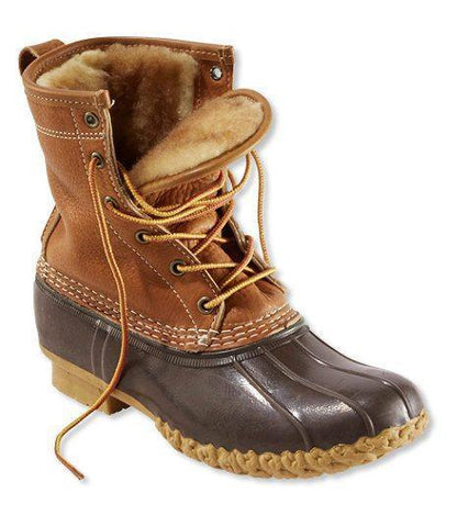 Women's Bean Boot with Shearling, 8in