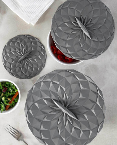 Round Silicone Storage Lids, 3-Piece Set