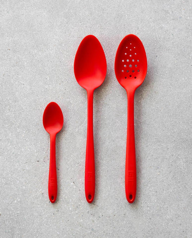 Silicone Kitchen Spoons, 3-Piece Set