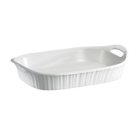 French White Oblong Casserole, 3 Quart