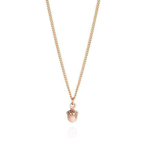 Rose Gold Acorn Necklace