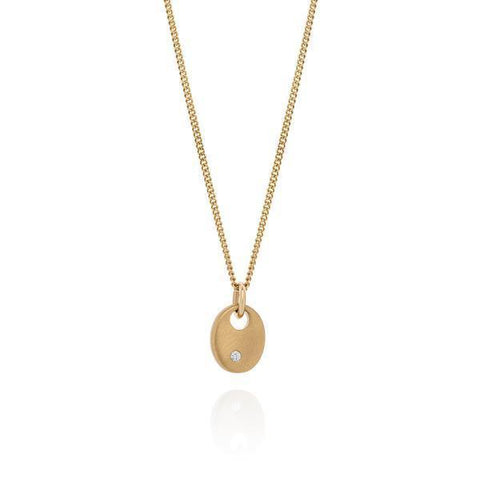 Diamond Tiny Pebble Gold Necklace