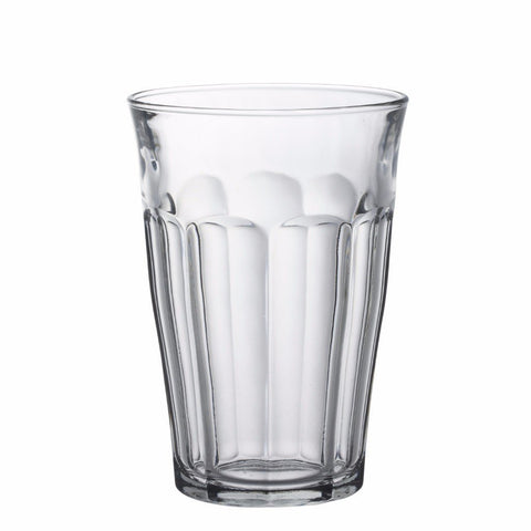 Picardie Clear Glass Tumbler, 12 oz, Pack of 6