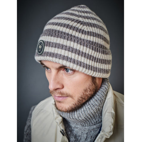 Lambswool Striped Beanie