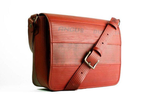 Upcycled Fire Hose Messenger Bag