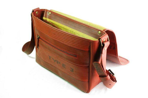 Upcycled Fire Hose Messenger Bag