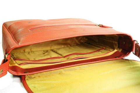Upcycled Fire Hose Messenger Bag