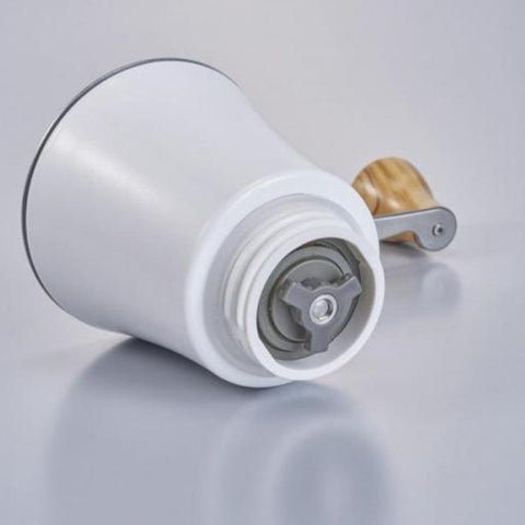 Ceramic and Olive Wood Coffee Mill Hand Grinder