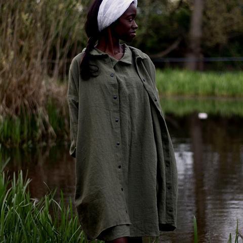 3/4 Sleeve Linen Dress