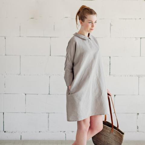 3/4 Sleeve Linen Dress