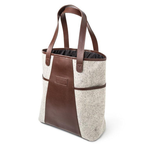 Upcycled Felt and Leather Tote Bag