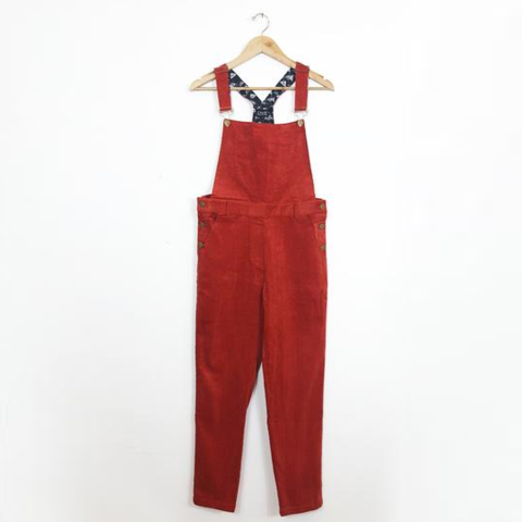 Orange Corduroy Dungarees