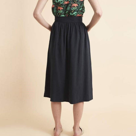 Modal Button Front Skirt