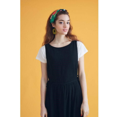 Linen Tie Side Midi Dress