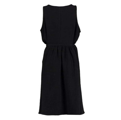 Linen Tie Side Midi Dress