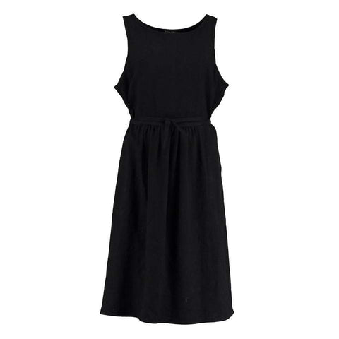 Linen Tie Side Midi Dress