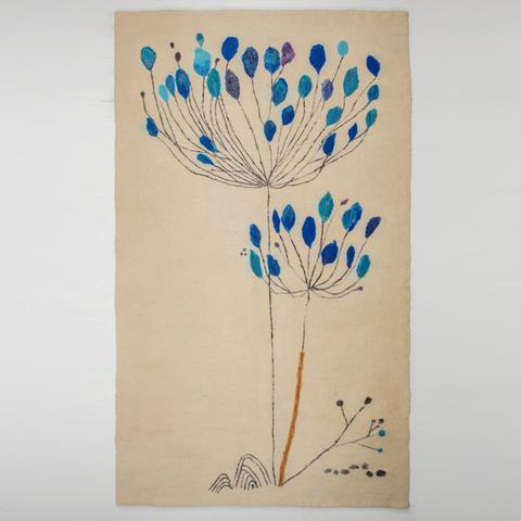 Magnolia Blue Handwoven Rug