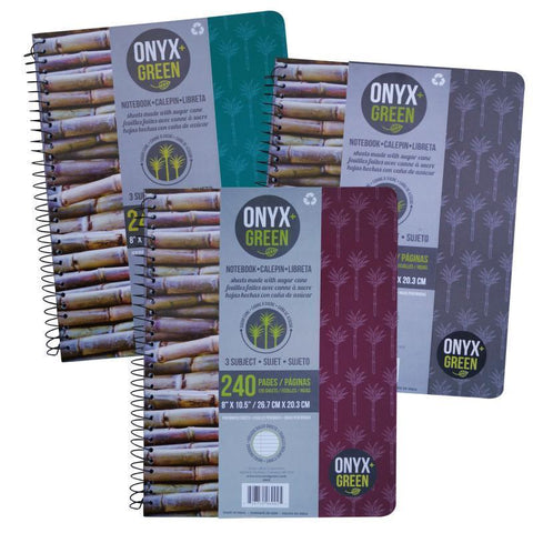 3-Subject Sugar Cane Notebook