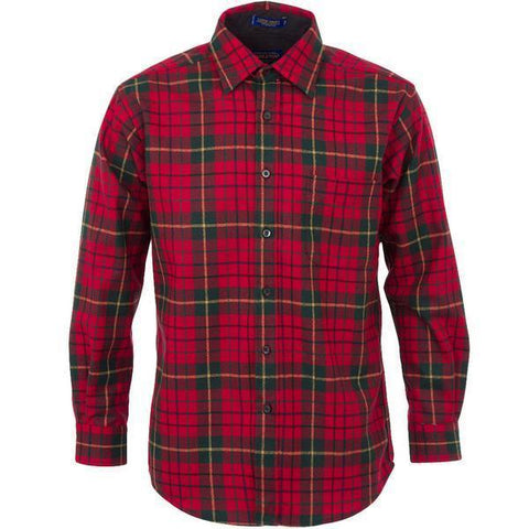 Classic Lodge Shirt in Red Tartan