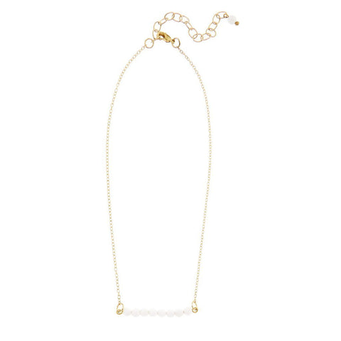 Beads Bar Pendant in White