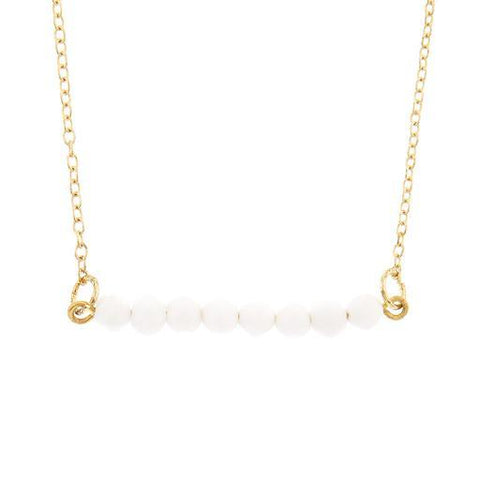 Beads Bar Pendant in White