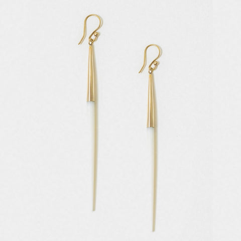 Capped Quill Dangle Earrings