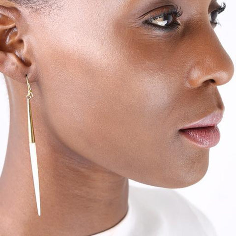 Capped Quill Dangle Earrings
