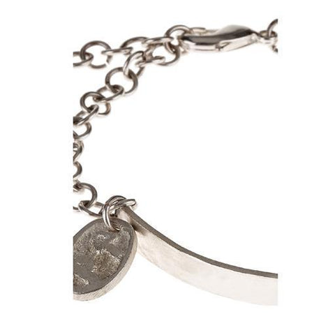 Chain Detail Bangle in Silver