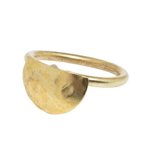 Semi Circle Ring in Brass