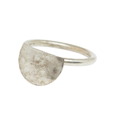 Semi Circle Ring in Silver