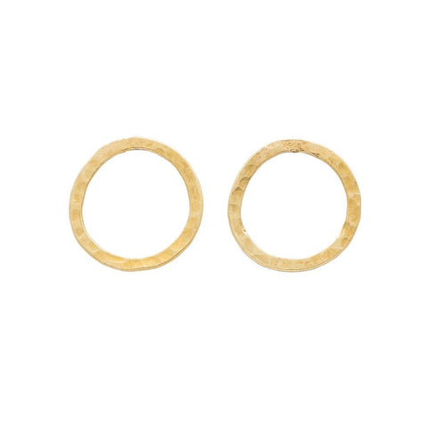 Simple Circle Earrings in Brass