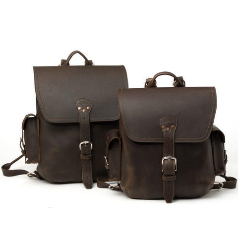 Leather Simple Backpack
