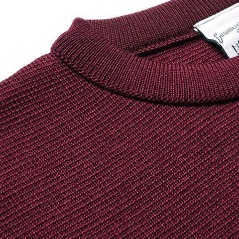 Burgundy Textured Knit Sweater