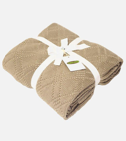 Bamboo Knit Throw, Oatmeal