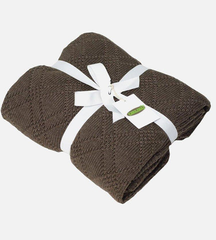 Bamboo Knit Throw, Almond Truffle