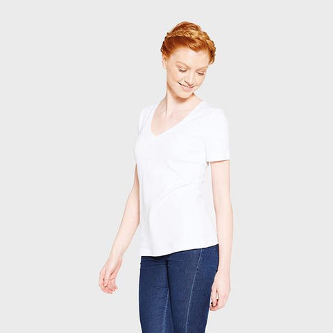 Women's Relaxed Short Sleeve V Neck T-Shirt