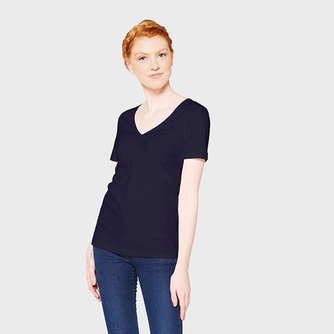 Women's Relaxed Short Sleeve V Neck T-Shirt