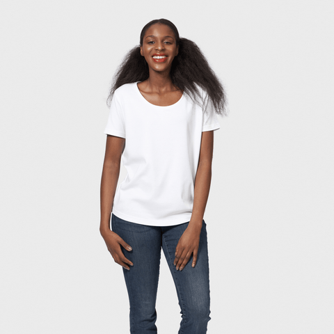 White T-Shirt Co Women‰۪s Loose Fit Scoop Neck T-shirt | BuyMeOnce.com