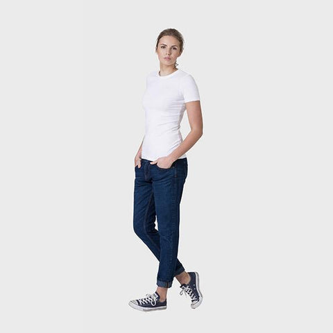 Women's Fitted Short Sleeve Round Neck T-Shirt